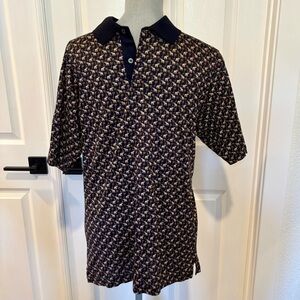 Jim‎ Thompson Black Elephant Men’s Polo Shirt Size Medium 100% Cotton